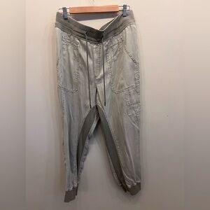 Anthropologie Light Gray/Khaki Jogger Pants